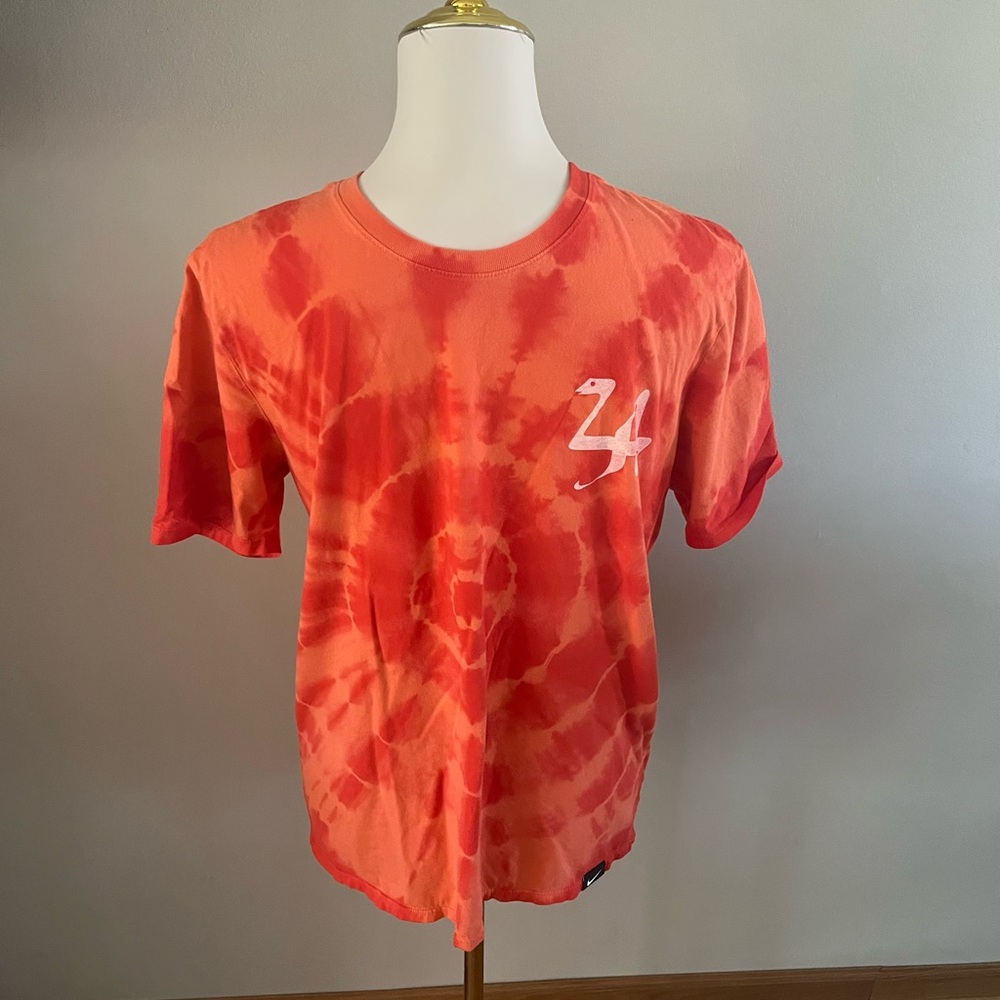 EUC  Kobe Bryant LA Lakers Nike Orange Tie Dye Shirt Athletic Cut- Medium